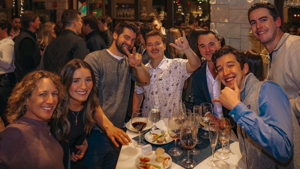 First Fridays CRE gathering enjoying a meal.